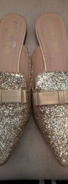 Chase & Chloe Sparkle Mules 7.5